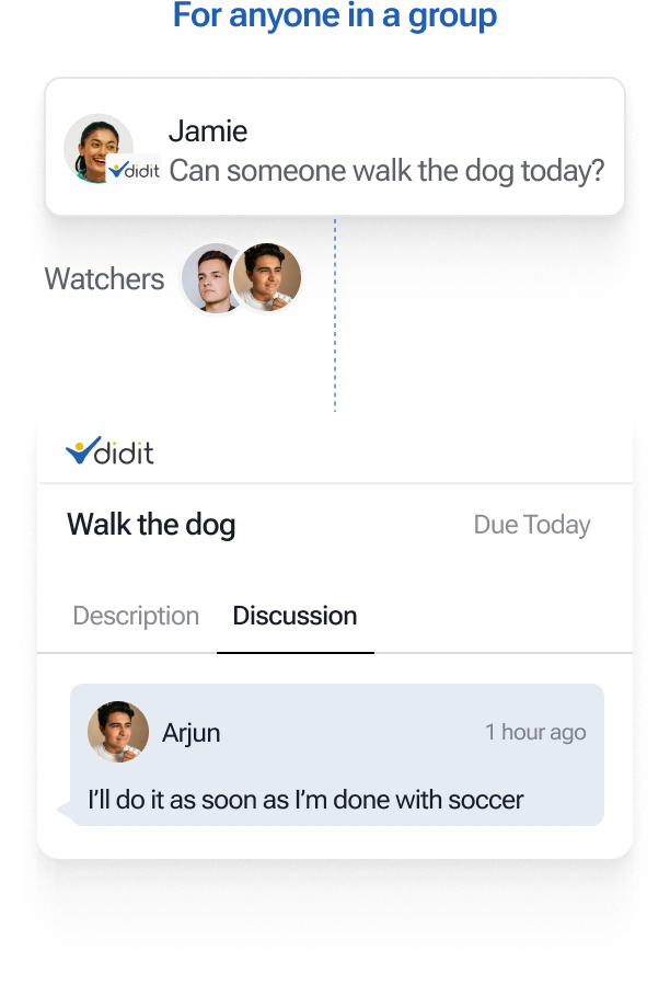 For anyone in a group